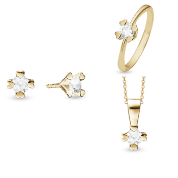 by Aagaard set, with a total of 2,00 ct diamonds Wesselton VS